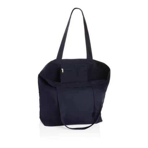 Impact Aware™ 240g/m² rcCanvas Shopper + Tasche, ungefärbt marineblau | ohne Werbeanbringung | Nicht verfügbar | Nicht verfügbar | Nicht verfügbar