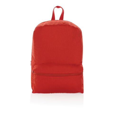 Impact Aware™ 285g/m² Rucksack aus Recycled Canvas Sattes Rot | ohne Werbeanbringung | Nicht verfügbar | Nicht verfügbar | Nicht verfügbar