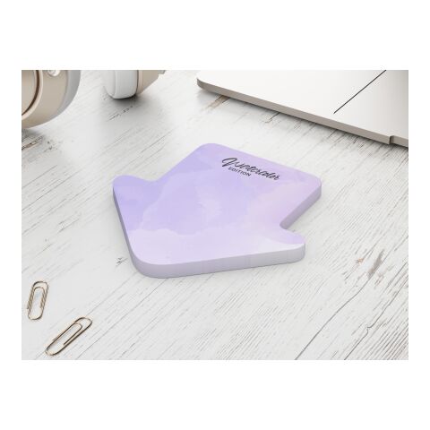 Haftnotizblock Form 72 × 72 mm RECYCLING formgestanzt 67 × 66 mm | ohne Werbeanbringung | Pfeil