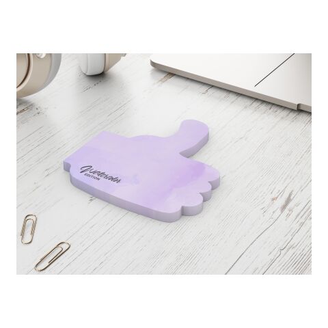 Haftnotizblock Form 100 × 72 mm RECYCLING formgestanzt 69 × 66 mm | ohne Werbeanbringung | Daumen