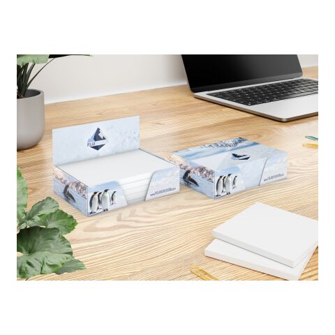 Haftnotiz-Box Pop-Up-Box Haftnotizblöcke weiß Karton-Box individuell bedruckt 100 × 72 mm | Nicht verfügbar | ohne Werbeanbringung | 250.0 | weiß