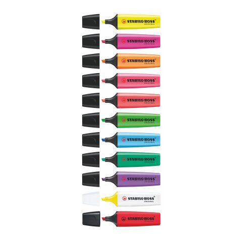 STABILO BOSS ORIGINAL 4er-Set Leuchtmarkierer ohne Werbeanbringung