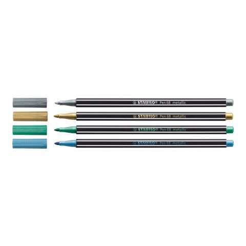 STABILO Pen 68 metallic 4er-Set Fasermaler ohne Werbeanbringung