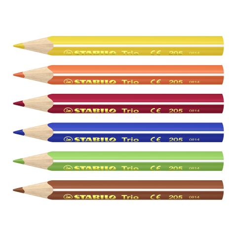STABILO Trio short Farbstift 6er-Set ohne Werbeanbringung