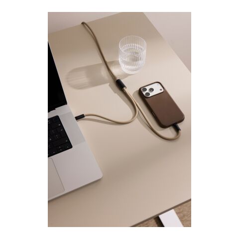 VINGA Baltimore Silikon-Multiladekabel, Type-C to 2x Type-C grau
