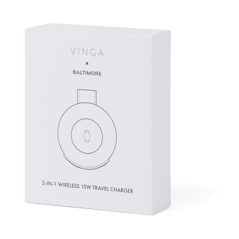 VINGA Baltimore 2-in-1 kabelloser 15W RCS Travel Charger navy blau | ohne Werbeanbringung | Nicht verfügbar | Nicht verfügbar