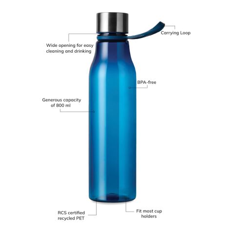 VINGA Lean 800ml RCS Wasserflasche navy blau | ohne Werbeanbringung | Nicht verfügbar | Nicht verfügbar