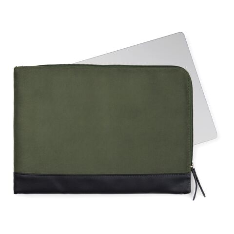 VINGA Marlow 14" Laptop Sleeve aus RCS recyceltem Polyester grün-schwarz | ohne Werbeanbringung | Nicht verfügbar | Nicht verfügbar