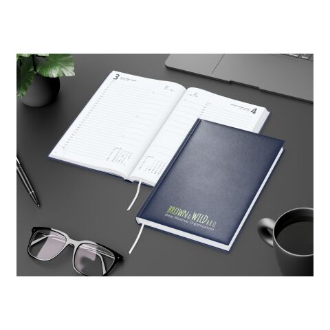 Tageskalender Advance EXPRESS Mo.–So. je 1 Seite Kunstleder-Hardcover Dunkelblau | DIN A5 | ohne Werbeanbringung