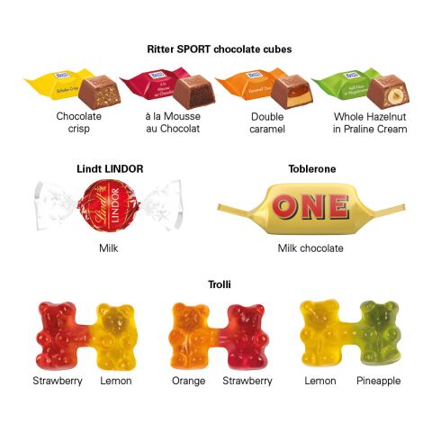 Adventskalender ECO L ohne Werbeanbringung | 24 Ritter SPORT Schokowürfe