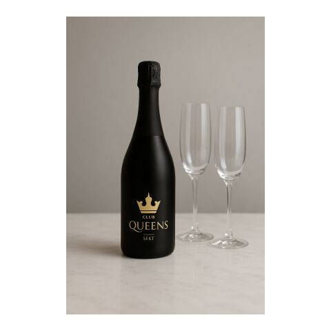 Sekt Cuvée - Flasche Schwarz | ohne Werbeanbringung