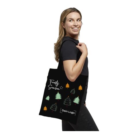 *Christmas* Carolina Tasche Schwarz | Frosty Season | 4C DTF Transfer