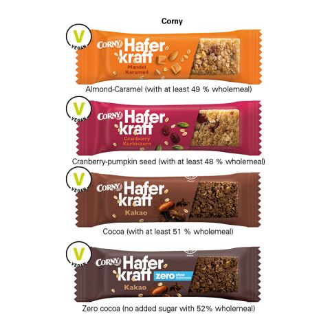 Corny Haferkraft Riegel ohne Werbeanbringung | Cranberry-Kürbiskern
