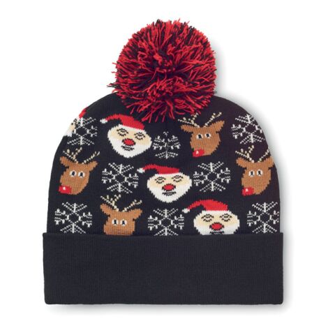 Weihnachtliche Strickmütze schwarz | ohne Werbeanbringung | Nicht verfügbar | Nicht verfügbar | Nicht verfügbar