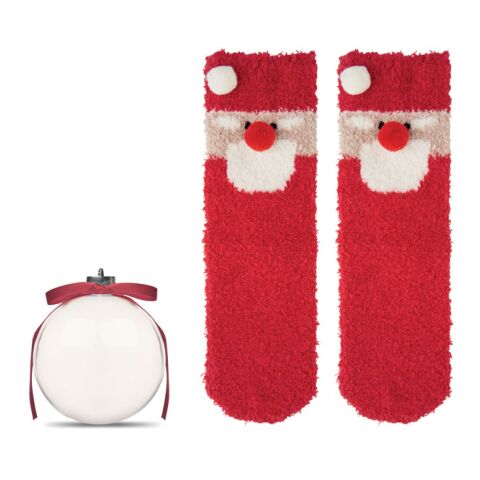 Weihnachtsbaumkugel mit Socken rot | ohne Werbeanbringung | Nicht verfügbar | Nicht verfügbar