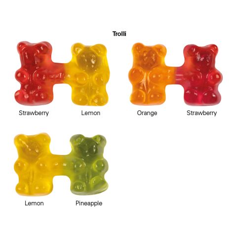 Express Werbekarte Trolli Team Bärchen weiß | ohne Werbeanbringung | Trolli Fruchtgummi