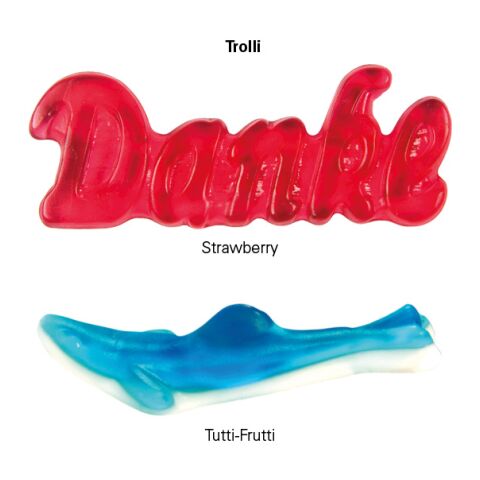 Fruchtgummi 1er Danke weiß | ohne Werbeanbringung | Kompostierbare Folie