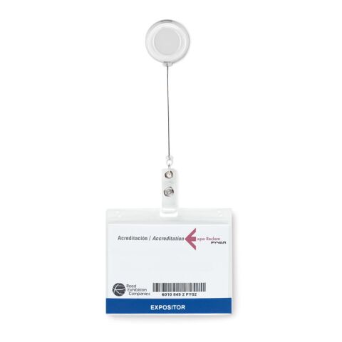 Kartenhalter mit Metallclip transparent weiß | ohne Werbeanbringung | Nicht verfügbar | Nicht verfügbar | Nicht verfügbar