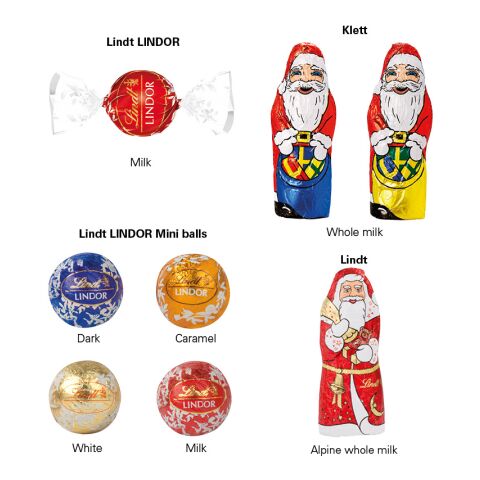 Klappbox S Weihnachten ohne Werbeanbringung | Minikugeln&amp;Weihnachtsmann