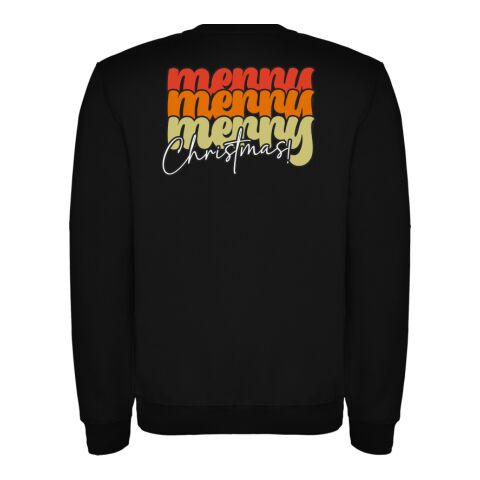 *Christmas* Sweatshirt Schwarz | Merry Christmas | XS | 4C DTF Transfer