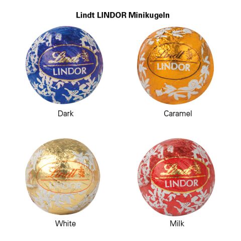 Minikugel Tower Adventskalender Lindt weiß | ohne Werbeanbringung