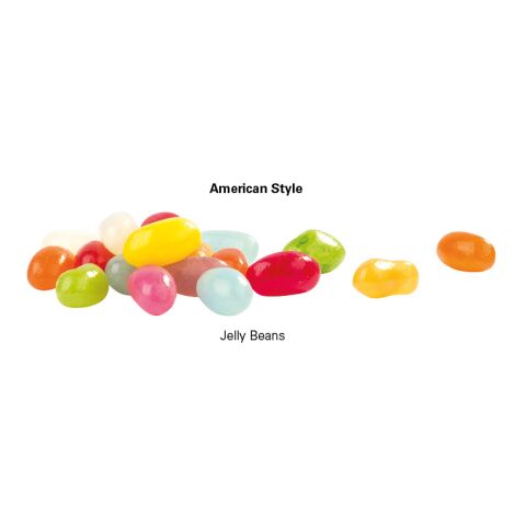Minitüte 10 g American Style Jelly Beans weiß | ohne Werbeanbringung | Folie mit ca. 50% Papier