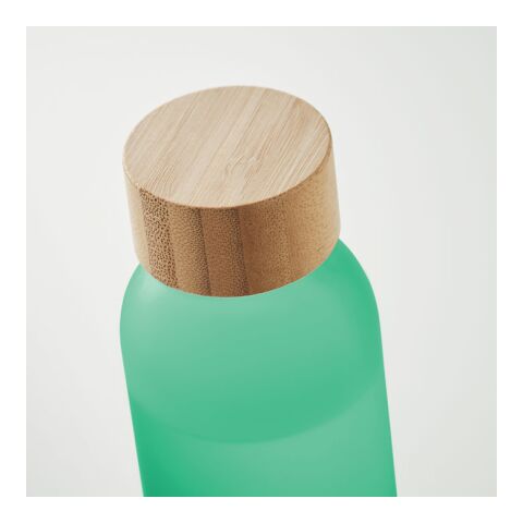 Glasflasche 500 ml gefrostet transparent grün | ohne Werbeanbringung | Nicht verfügbar | Nicht verfügbar | Nicht verfügbar