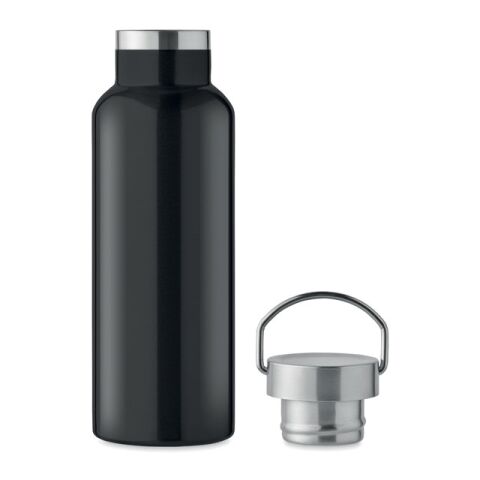 Doppelwandige Flasche 500 ml im Kannenlook schwarz | ohne Werbeanbringung | Nicht verfügbar | Nicht verfügbar | Nicht verfügbar