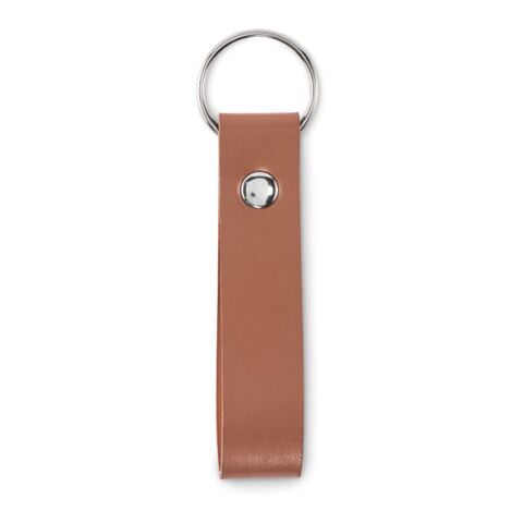 Schlüsselring mit Schlaufe PU braun