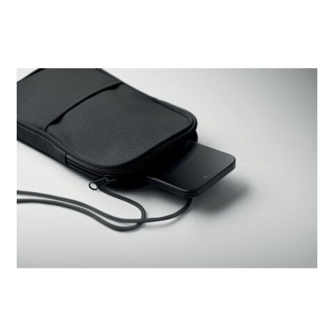 Crossbody-Reisetasche RPET schwarz | ohne Werbeanbringung | Nicht verfügbar | Nicht verfügbar | Nicht verfügbar