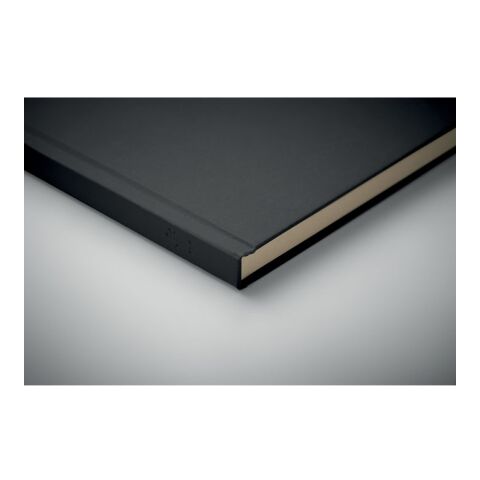 DINA5 Notizbuch Zuckerrohr PLA schwarz | ohne Werbeanbringung | Nicht verfügbar | Nicht verfügbar