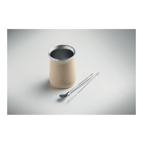 Yerba-Mate-Becher 240ml beige | ohne Werbeanbringung | Nicht verfügbar | Nicht verfügbar