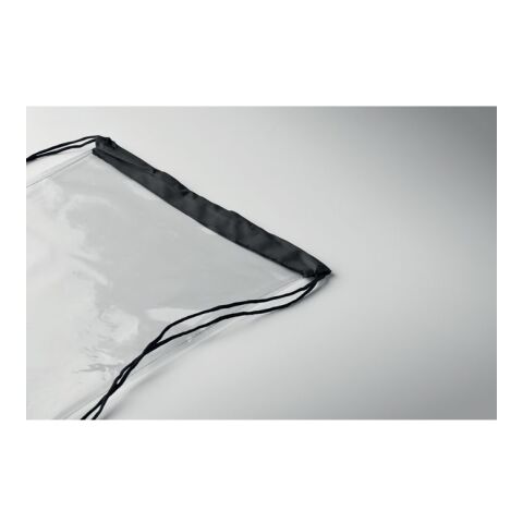 Transparenter Kordelzugbeutel schwarz | ohne Werbeanbringung | Nicht verfügbar | Nicht verfügbar