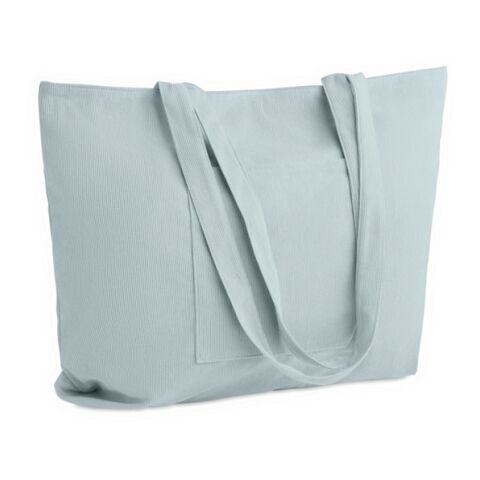 Einkaufstasche Kord-Polyester himmelblau | ohne Werbeanbringung | Nicht verfügbar | Nicht verfügbar | Nicht verfügbar
