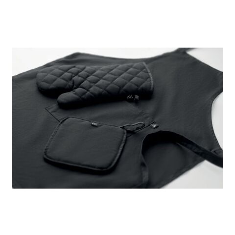 Küchen-Set recy. Baumwolle schwarz