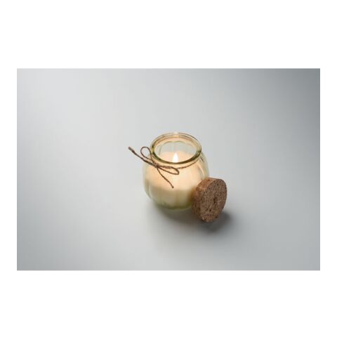 Kerze aus Pflanzenwachs beige