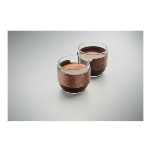 Kaffeegläser-Set holzfarben | ohne Werbeanbringung | Nicht verfügbar | Nicht verfügbar