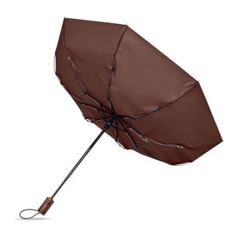 21" Automatik Regenschirm braun