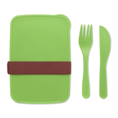 Lunchbox mit Besteck limette | ohne Werbeanbringung | Nicht verfügbar | Nicht verfügbar | Nicht verfügbar