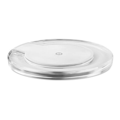 Rundes kabelloses Ladegerät weiß | ohne Werbeanbringung | Nicht verfügbar | Nicht verfügbar | Nicht verfügbar