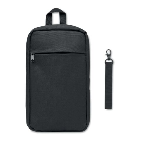 Crossbody-Tasche 600D Recycled PET schwarz | ohne Werbeanbringung | Nicht verfügbar | Nicht verfügbar | Nicht verfügbar