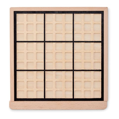 Sudoku-Brettspiel Holz holzfarben | ohne Werbeanbringung | Nicht verfügbar | Nicht verfügbar