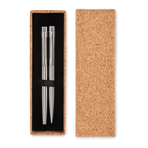 Schreibgeräte-Set aus Edelstahl mattsilber | ohne Werbeanbringung | Nicht verfügbar | Nicht verfügbar