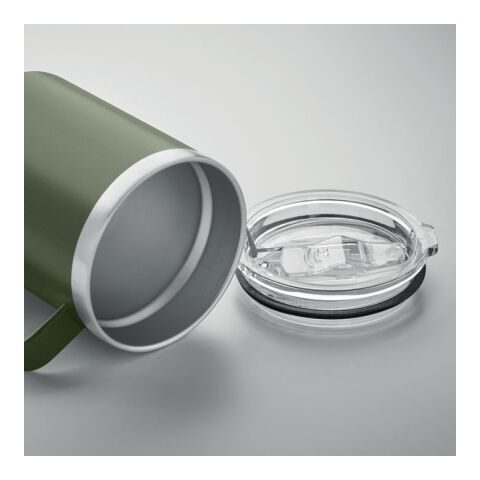 Doppelwandiger Becher 300 ml aus recyceltem Edelstahl dunkelgrün | ohne Werbeanbringung | Nicht verfügbar | Nicht verfügbar | Nicht verfügbar