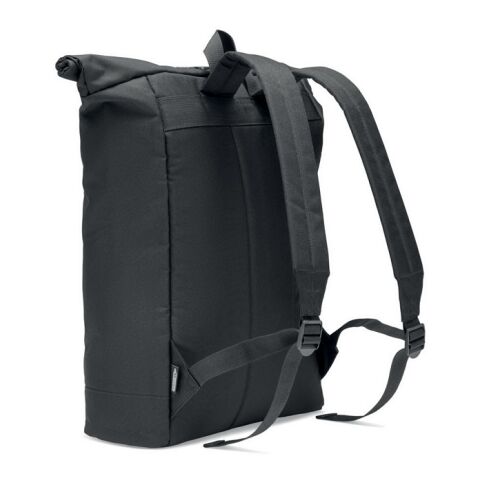 Rolltop-Rucksack 600D RPET schwarz | ohne Werbeanbringung | Nicht verfügbar | Nicht verfügbar | Nicht verfügbar
