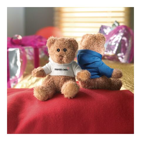 Teddybär mit Hoody  weiß | ohne Werbeanbringung | Nicht verfügbar | Nicht verfügbar | Nicht verfügbar