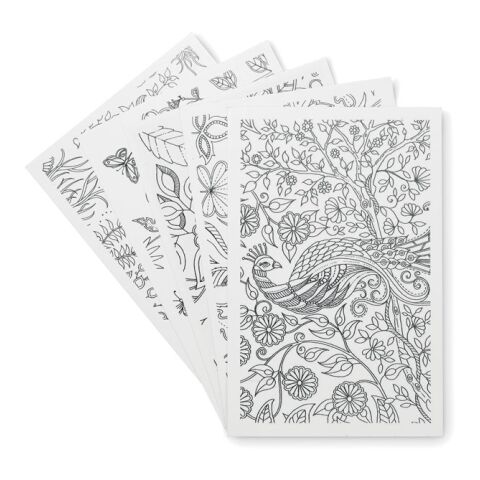 Mal-Set mit 10 Buntstiften weiß | ohne Werbeanbringung | Nicht verfügbar | Nicht verfügbar | Nicht verfügbar