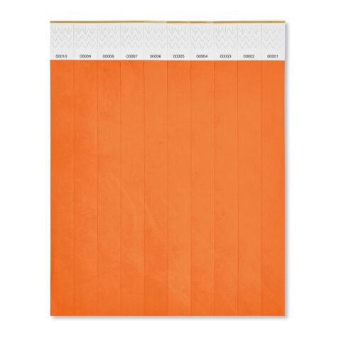 Tyvek® Event Armband orange | ohne Werbeanbringung | Nicht verfügbar | Nicht verfügbar