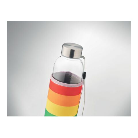 Trinkflasche Glas 500 ml mit Neopren-Schutzhülle bunt | ohne Werbeanbringung | Nicht verfügbar | Nicht verfügbar | Nicht verfügbar