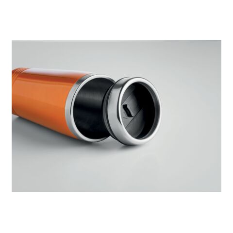 Doppelwandiger Trinkbecher mit PP-Deckel 400 ml orange | ohne Werbeanbringung | Nicht verfügbar | Nicht verfügbar | Nicht verfügbar